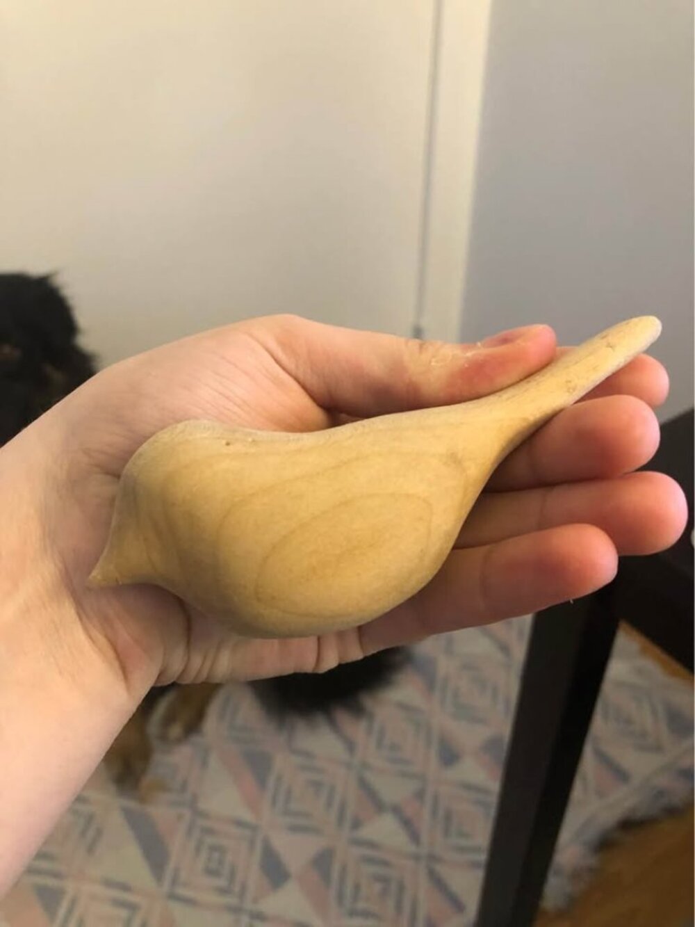 Hand-carved wooden bird